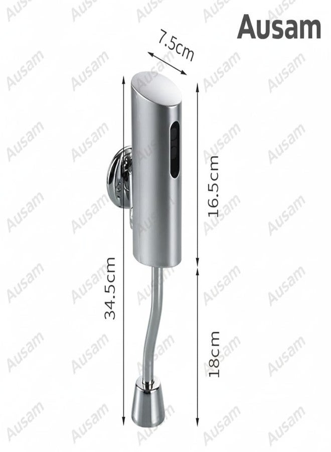 Ausam صمام تدفق مياه أوتوماتيكي بمستشعر من أوسام | نظام تدفق إلكتروني بالأشعة تحت الحمراء بدون لمس، مثبت على الحائط، مطلي بالكروم، موفر للمياه وصحي للمراحيض التجارية - Image 2